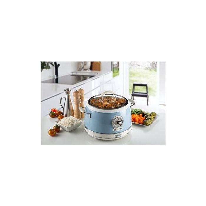 Ariete 2904/05 Olla Arrocera Multifunción 10 Tazas, Cocción Lenta, Mantener Caliente 24h, Vapor, Risotto, Tapa Vidrio, Azul Vintage 9 Ariete 2904/05 Olla Arrocera Multifunción 10 Tazas, Cocción Lenta, Mantener Caliente 24h, Vapor, Risotto, Tapa Vidrio, Azul Vintage 9