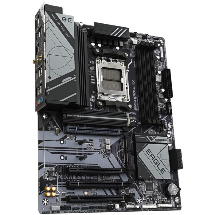 GIGABYTE B650 EAGLE AX Placa base AMD B650 Zócalo AM5 ATX DDR5 7600MHz (OC) WiFi 6E PCIe 5.0 M.2 VRM 12+2+2 USB 3.2 Gen 2 2 GIGABYTE B650 EAGLE AX Placa base AMD B650 Zócalo AM5 ATX DDR5 7600MHz (OC) WiFi 6E PCIe 5.0 M.2 VRM 12+2+2 USB 3.2 Gen 2 2