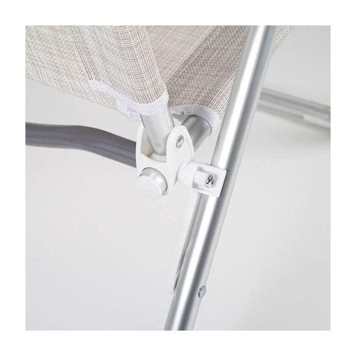 Silla playa alta plegable aluminio blanca 48x60x90 cm con cojin y asa. 7 Silla playa alta plegable aluminio blanca 48x60x90 cm con cojin y asa. 7