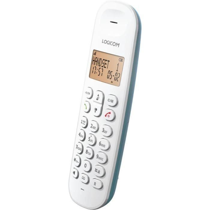 Teléfono inalámbrico fijo - LOGICOM - DECT ILOA 150 SOLO - Turquesa - Sin contestador automático 2