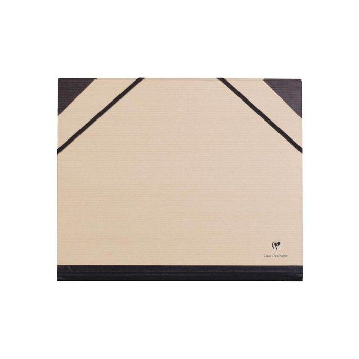 Carpeta De Dibujo Clairefontaine Carton C/Gomas A4+ Kraft Marron Verjurado (Set de 10)