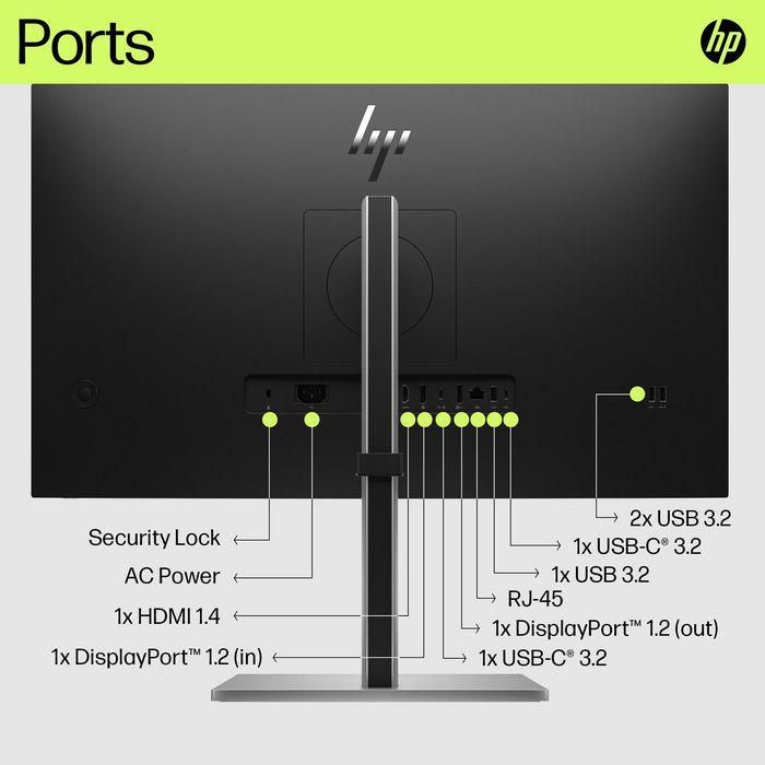 HP Monitor E27u G5 / 27" / QHD / HDMI-DisplayPort-USB(A)-USB(C) / Regulable Altura 7