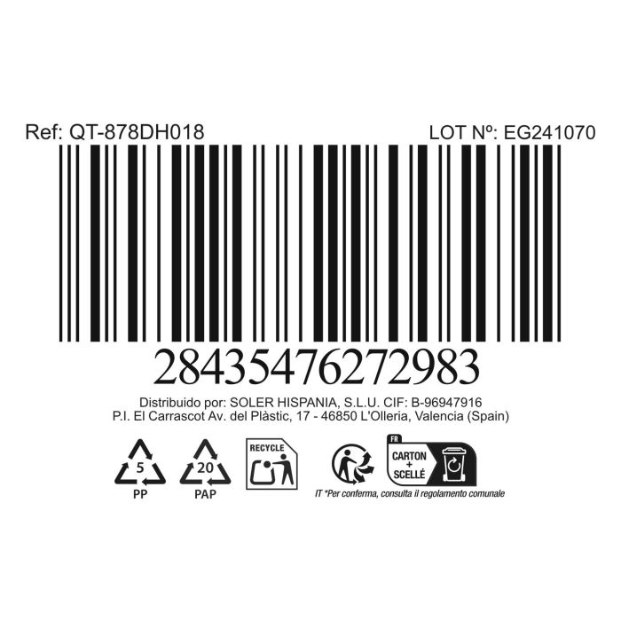 Inde Sartén 18 cm Aluminio Forjado Full Doha Quttin (6 Unidades) 6