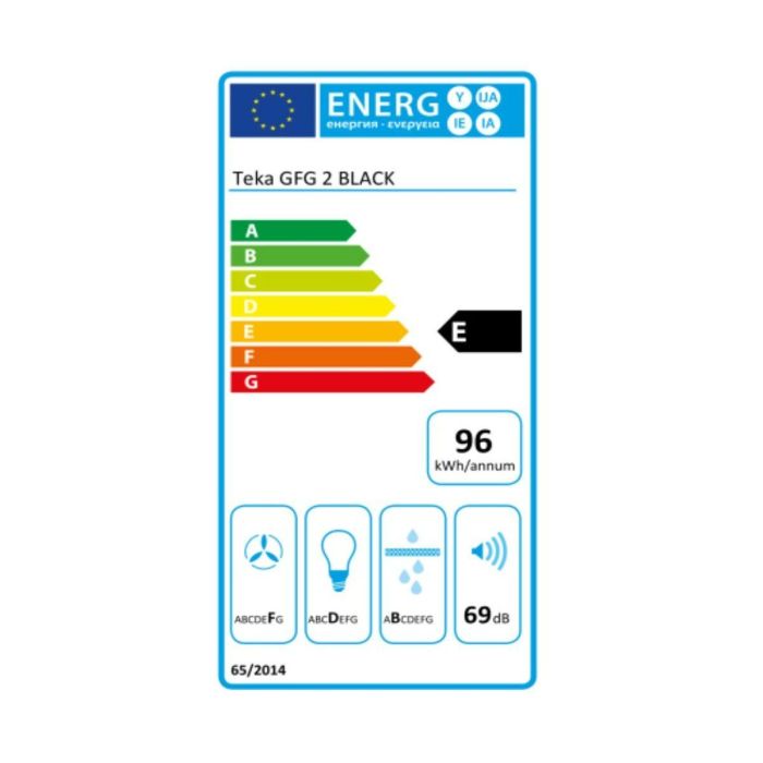Campana Convencional Teka GFG-2 BLACK 55 cm 329 m3/h 63 dB 180W 1 Campana Convencional Teka GFG-2 BLACK 55 cm 329 m3/h 63 dB 180W 1