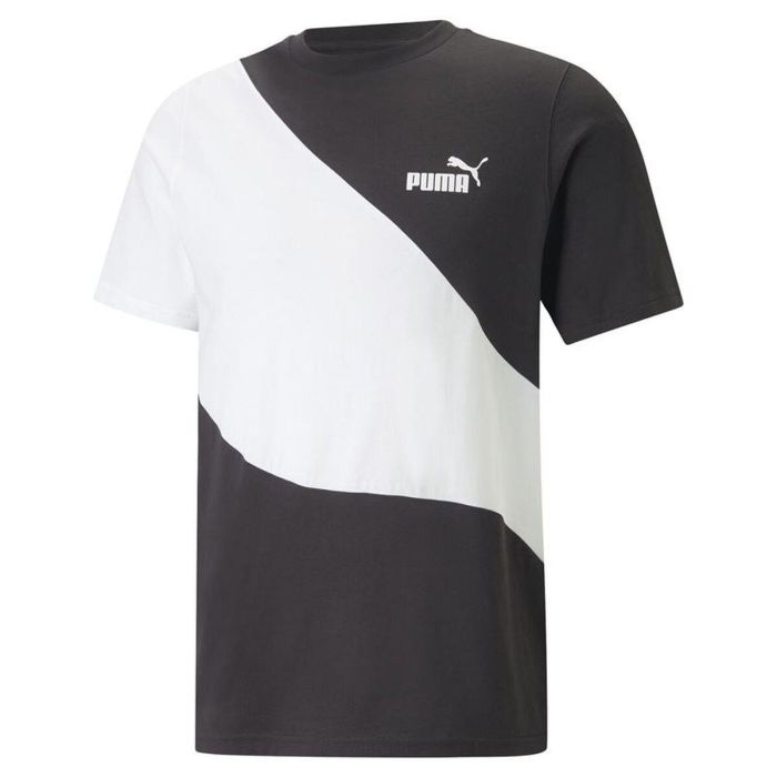 Camiseta de Manga Corta Hombre Puma Powert Blanco Negro 0 Camiseta de Manga Corta Hombre Puma Powert Blanco Negro 0