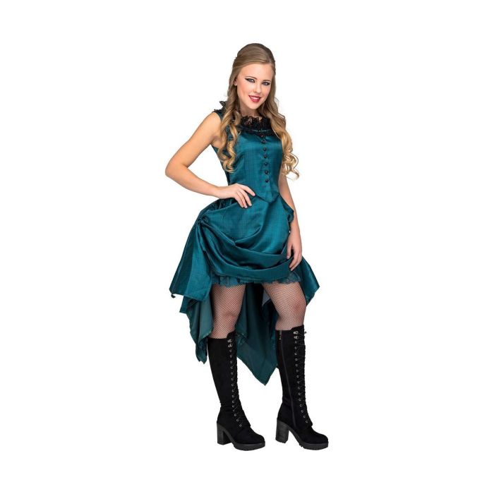 My Other Me Disfraz Chica Saloon Azul Talla M-L para Mujer, Vestido Western 100% Poliéster, Ideal Fiestas y Carnaval, +14 años My Other Me Disfraz Chica Saloon Azul Talla M-L para Mujer, Vestido Western 100% Poliéster, Ideal Fiestas y Carnaval, +14 años
