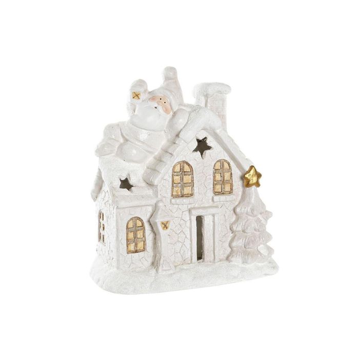 Casa Navidad Moderna DKD Home Decor Blanco 21 x 45 x 38 cm (2 Unidades) 2 Casa Navidad Moderna DKD Home Decor Blanco 21 x 45 x 38 cm (2 Unidades) 2