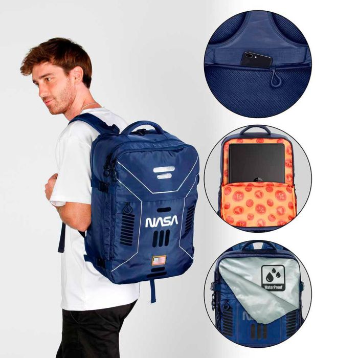 Nasa Mochila de Viaje Mercury Grande 47x23x33cm Azul Oscuro, 35L, Compatible con Portátiles hasta 17" 3 Nasa Mochila de Viaje Mercury Grande 47x23x33cm Azul Oscuro, 35L, Compatible con Portátiles hasta 17" 3