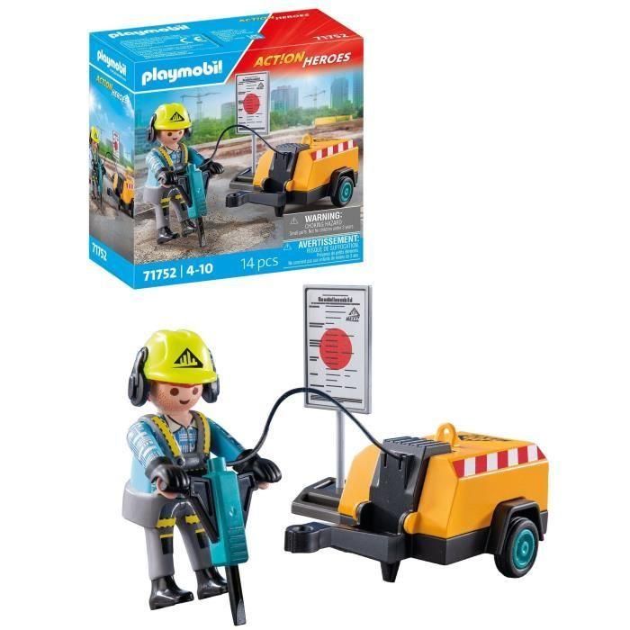 Obrero Action Heroes 71752 Playmobil 3 Obrero Action Heroes 71752 Playmobil 3