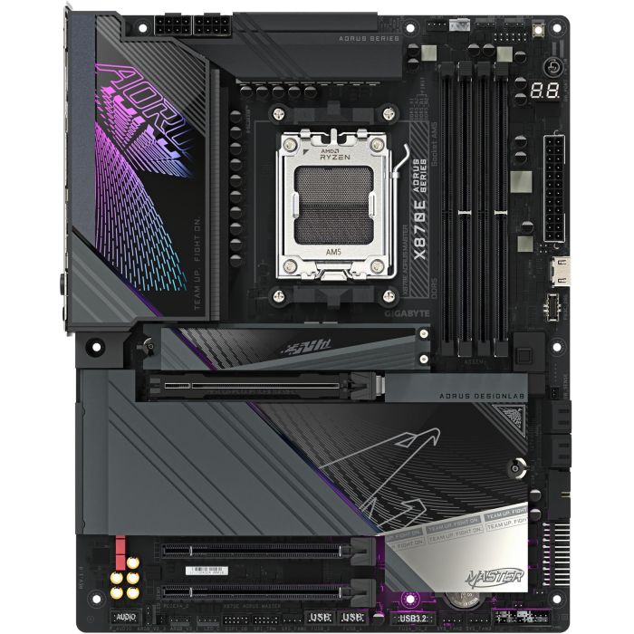 Gigabyte GA-X870E AORUS MASTER ATX Placa Base Socket AM5 para CPUs AMD Ryzen 9000, DDR5 8600MHz OC, Wi-Fi 7, LAN 5GbE, USB 4 1 Gigabyte GA-X870E AORUS MASTER ATX Placa Base Socket AM5 para CPUs AMD Ryzen 9000, DDR5 8600MHz OC, Wi-Fi 7, LAN 5GbE, USB 4 1