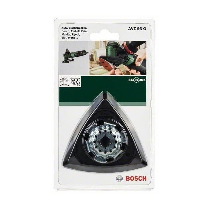 Bosch avz 93 g Placa de lijado Delta Starlock para herramientas multifunción con sistema de cambio rápido de láminas 1