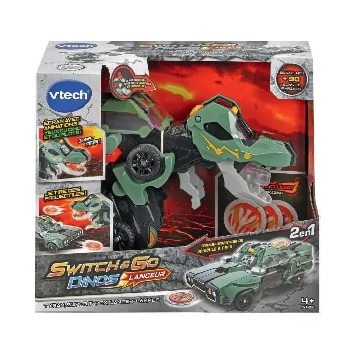 Vtech VT3417765590054 Switch & Go Dinos Launcher T-Rex Lance Flames Juguete Francés 3 Vtech VT3417765590054 Switch & Go Dinos Launcher T-Rex Lance Flames Juguete Francés 3