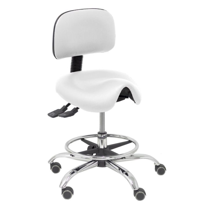 Taburete Zarza Piqueras y Crespo P10CRRP Blanco PVC
