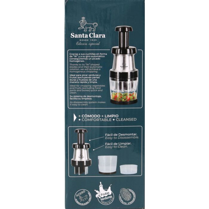 Santa Clara Picadora Manual, 8.5 x 23 x 8.5 cm (3 Unidades) 2