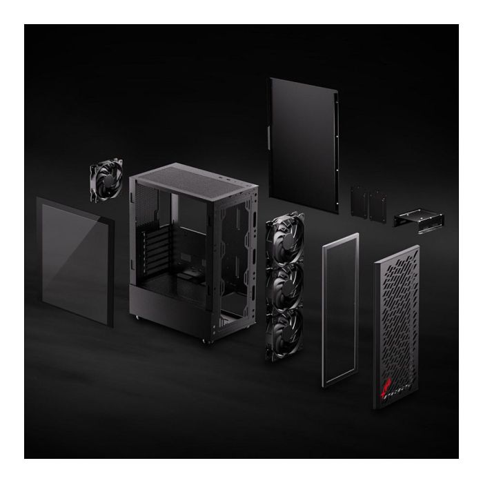 ADATA XPG Valor Air ATX Midi Tower Negro Vidrio Templado 4x120mm