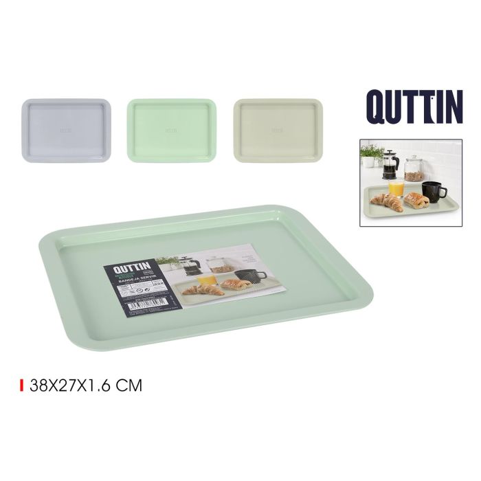 Bandeja de metal para servir 38x27 cm Quttin - 3 surtidos (12 Unidades) Bandeja de metal para servir 38x27 cm Quttin - 3 surtidos (12 Unidades)