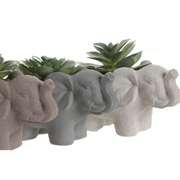 Figura Urban DKD Home Decor Gris Beige 7 x 11 x 12 cm (6 Unidades) 1