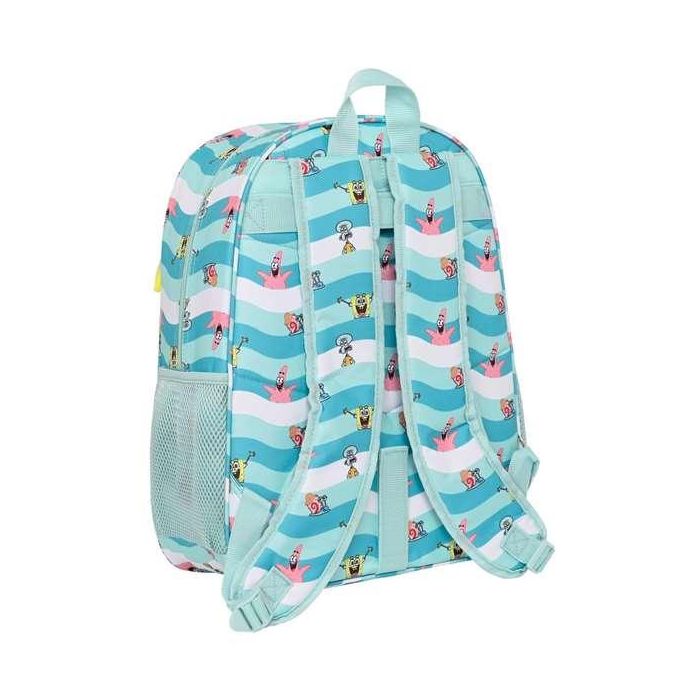 Safta Mochila Bob Esponja "Stay Positive" 33x42x14cm Adaptable a Carro Escolar 2