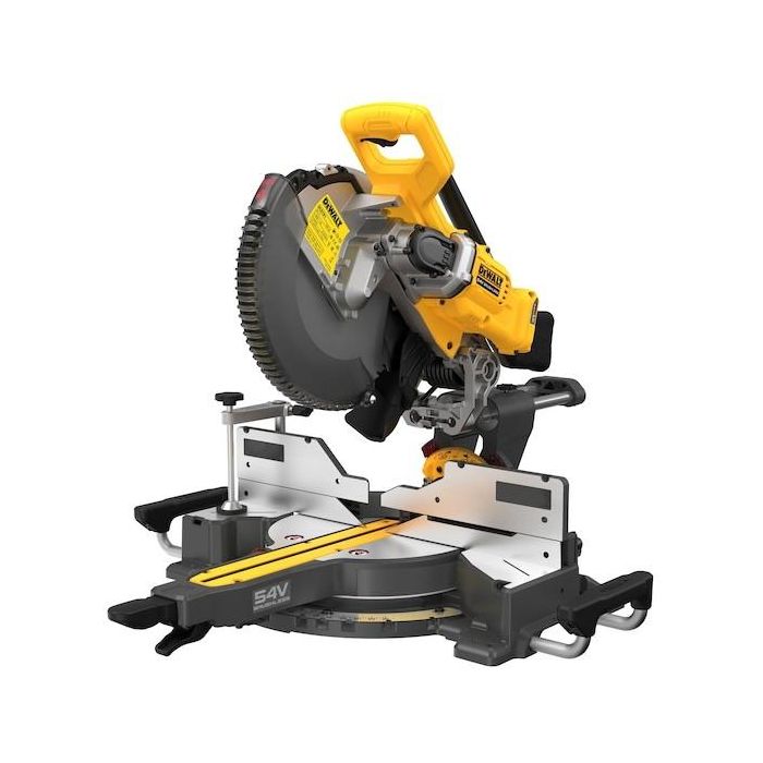 DeWALT DCS781N-XJ Sierra Ingletadora a Batería Flexvolt 54V para Paneles. Base.