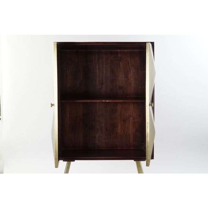 DKD Home Decor Aparador Glam Marron Oscuro y Dorado de Madera de Mango y Acacia con 2 Puertas y 2 Estanterías 156.5x84x43 cm 5 DKD Home Decor Aparador Glam Marron Oscuro y Dorado de Madera de Mango y Acacia con 2 Puertas y 2 Estanterías 156.5x84x43 cm 5