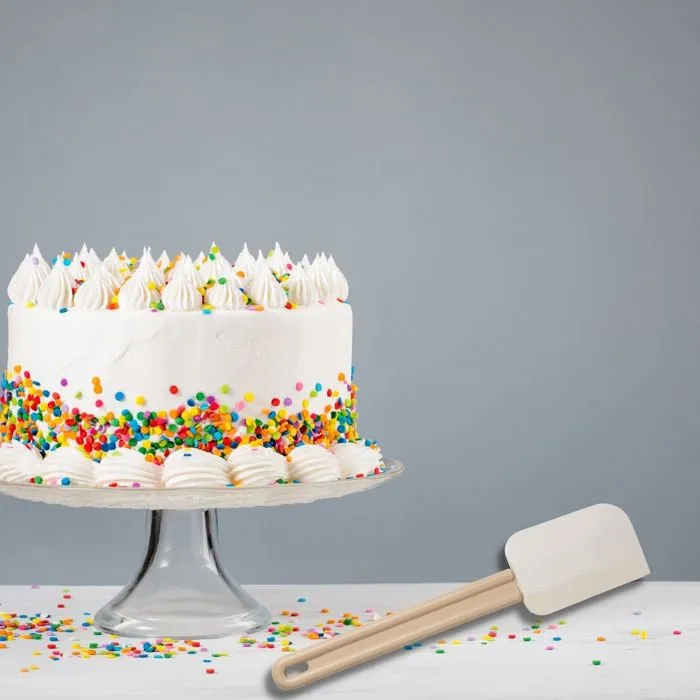 Fackelmann AAASJ82757 Juego de 2 espátulas para hornear y cocinar, mango de resina, 32 cm 1