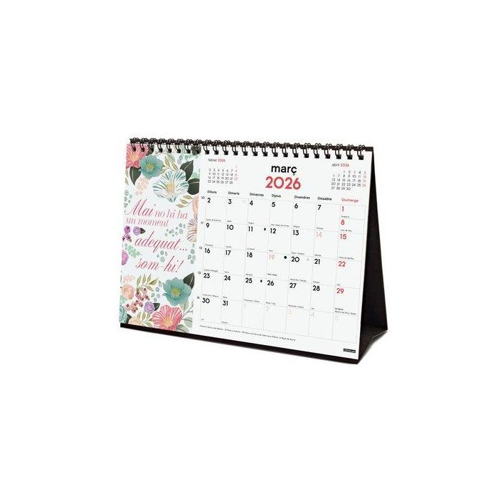 Calendari (2026) Catalan Finocam Sobretaula Imatges Mensual Per Escriure S 210X150 Frases Motivadores