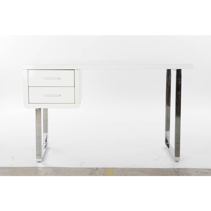 DKD Home Decor Escritorio Moderno Blanco Plateado 120x55x76 cm 6