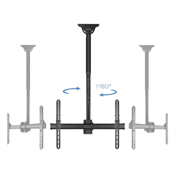 TooQ LPCE1170TSLI-B Soporte Techo TV Giratorio Inclinable Nivelable 37-70" VESA 200x200-600x400 50kg Techos Inclinados Negro 2 TooQ LPCE1170TSLI-B Soporte Techo TV Giratorio Inclinable Nivelable 37-70" VESA 200x200-600x400 50kg Techos Inclinados Negro 2