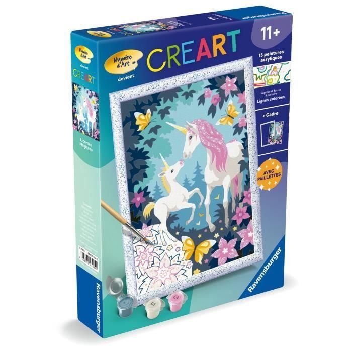 Ravensburger RAV12023034 CreArt Kids: Kit de Pintura por Números Unicornios Mágicos 18x24 cm 1
