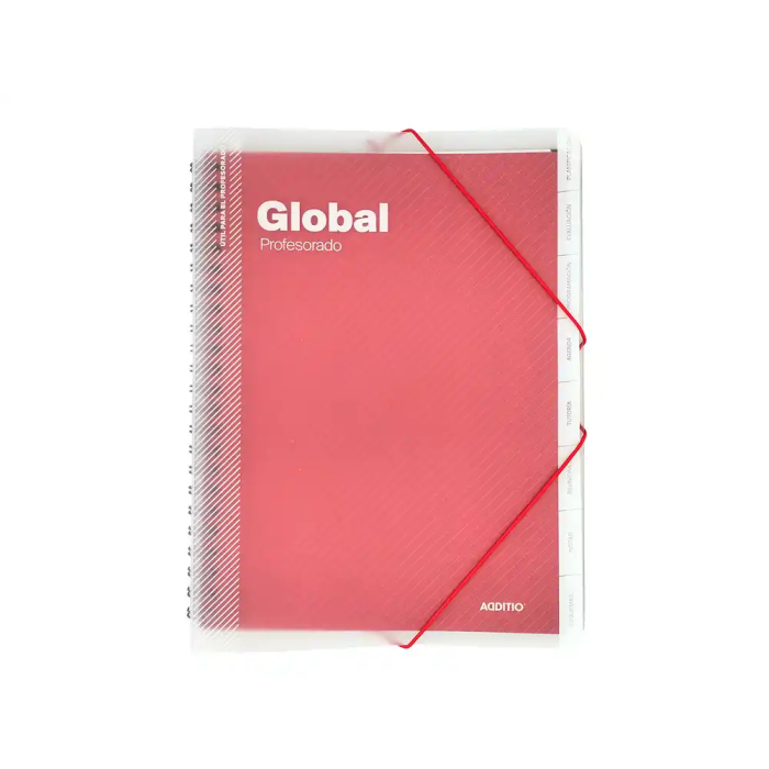 Additio Carpeta Global para Profesorado 24x32 cm, 144 Páginas, Polipropileno, Colores Surtidos 3
