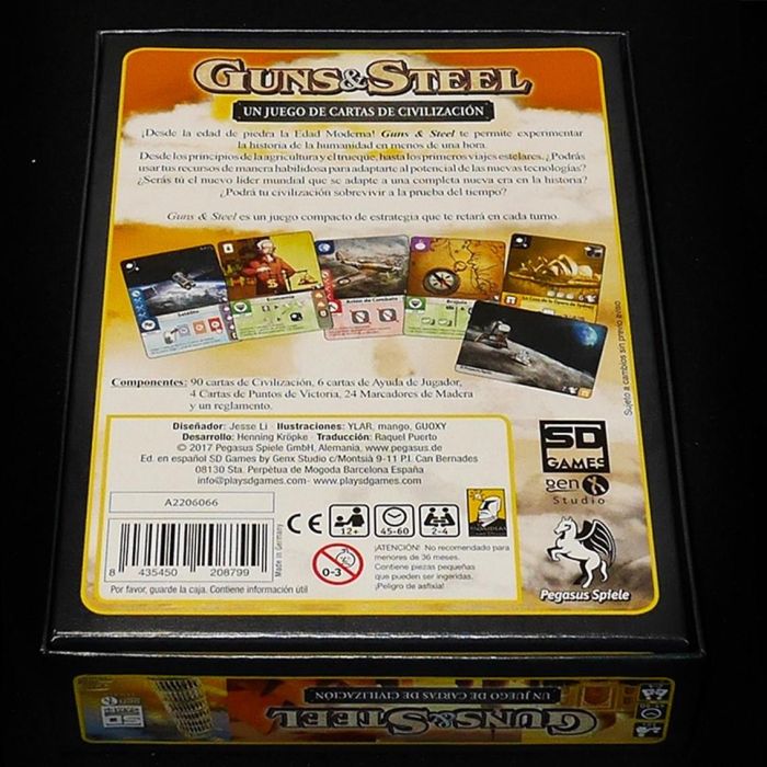 Sd games Juego de Mesa Guns & Steel Pegi - Juego de Cartas Estratégico de Civilización 1