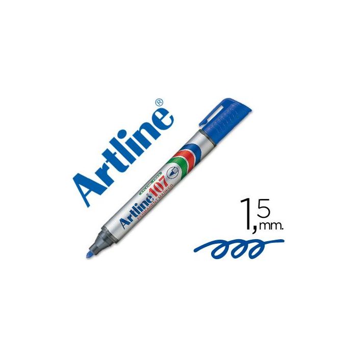 Rotulador Artline Marcador Permanente 107 Azul Punta Redonda 12 unidades