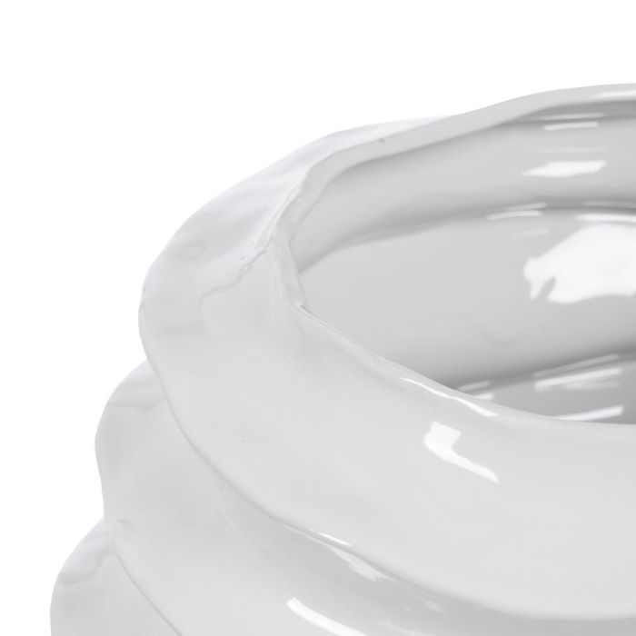 Jarrón Blanco Cerámica Decoración 44,50 X 44 X 46,50 cm