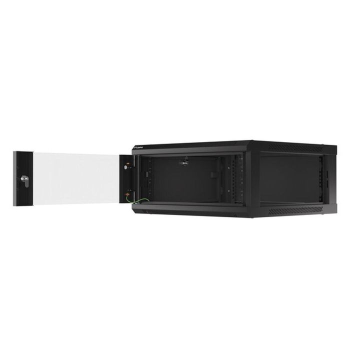 Lanberg Armario Mural Rack 19 Pulgadas 4U, Negro, Acero, Vidrio Templado, 60 kg Capacidad Máxima 1 Lanberg Armario Mural Rack 19 Pulgadas 4U, Negro, Acero, Vidrio Templado, 60 kg Capacidad Máxima 1