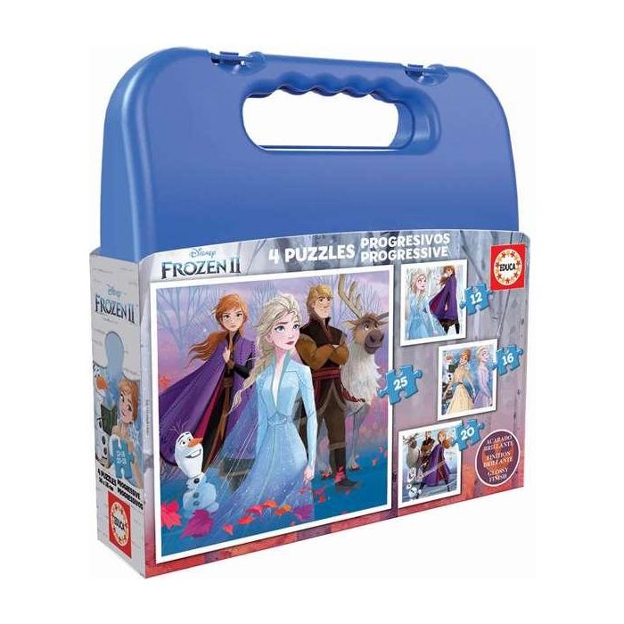 Puzzles progresivos 12-16-20-25 piezas frozen ii en maletin Puzzles progresivos 12-16-20-25 piezas frozen ii en maletin