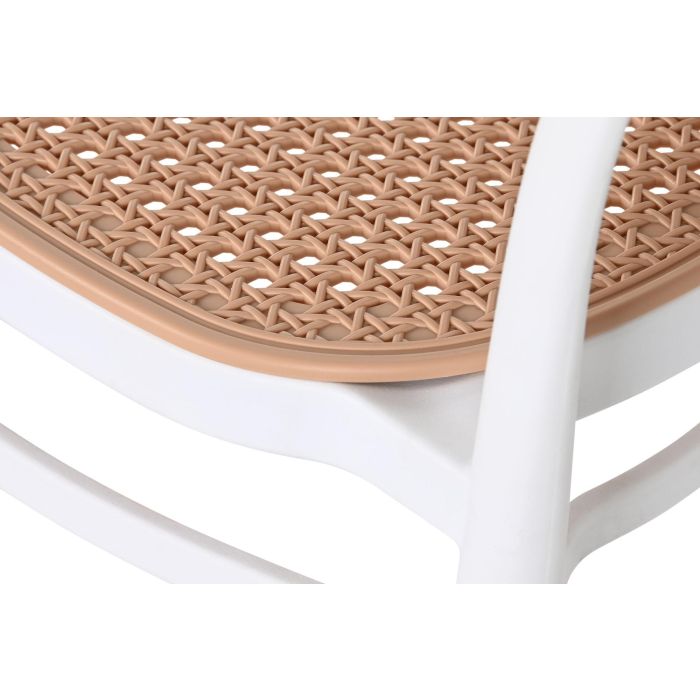 Silla DKD Home Decor Blanco Marron 52 x 86.5 x 56 cm (4 Unidades) 4 Silla DKD Home Decor Blanco Marron 52 x 86.5 x 56 cm (4 Unidades) 4