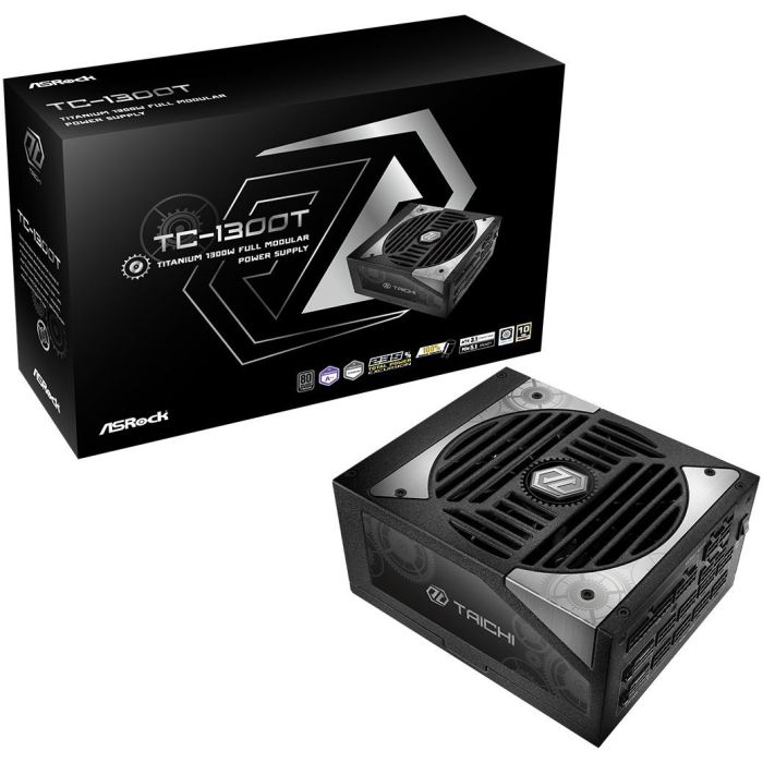 ASRock TC-1300T Fuente Alimentación 1300W ATX 3.1 80+ Titanium Modular Negra para PC