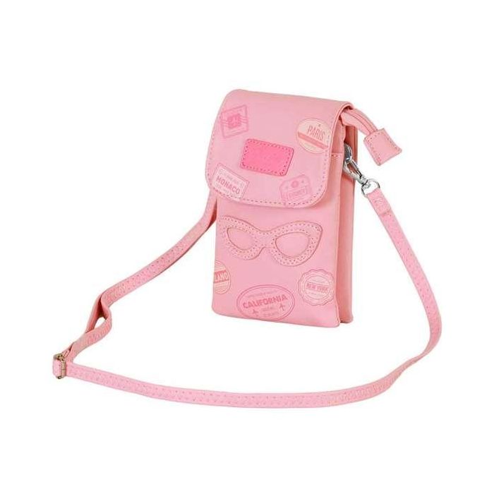 Barbie Bolso Móvil Travel 19x13x4 cm Rosa PVC Poliéster con dos compartimentos y bandolera ajustable 1
