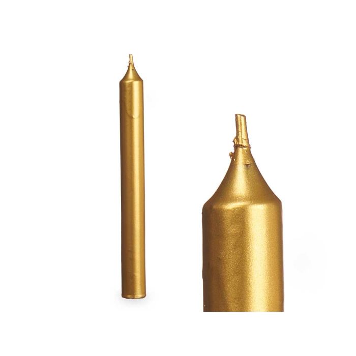 Set 6 Cirios Oro 15 Cm 6 Horas Acorde (12 Unidades) 1 Set 6 Cirios Oro 15 Cm 6 Horas Acorde (12 Unidades) 1
