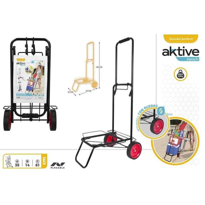 Color Baby Carro Arrastre Multiuso Playa 50 kg 35x14x61 cm 14