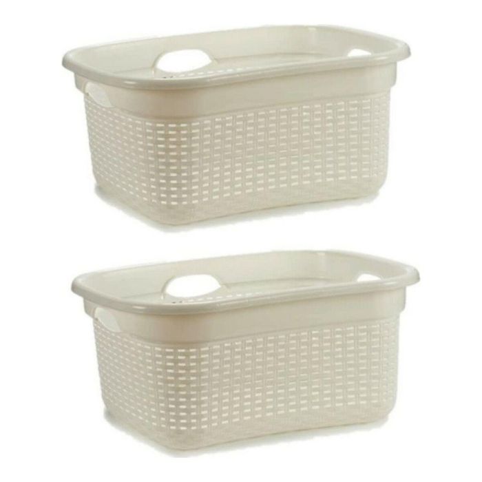 Cesto 986485 Blanco Plástico 25 L 42,5 x 25,5 x 63,5 cm 1