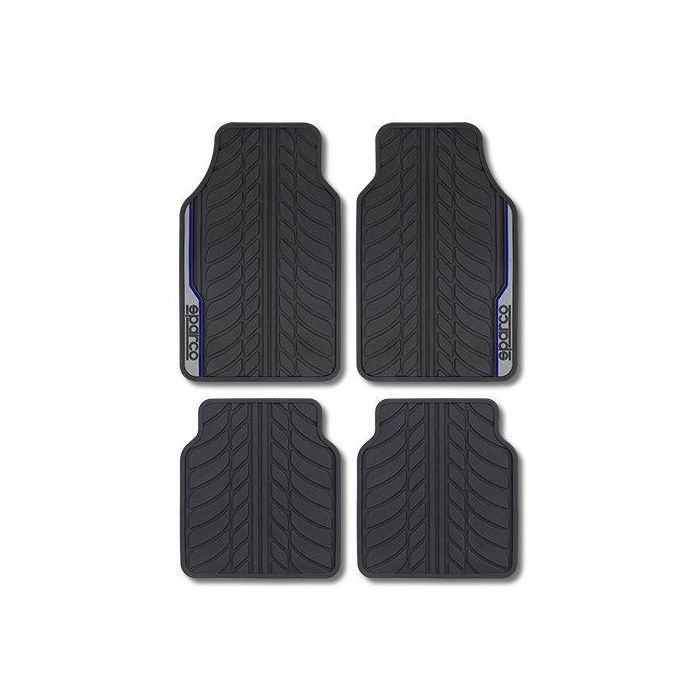 Abc SPCF507BL Alfombras Coche Universales Juego 4 Piezas 100% PVC Azul Diseño Deportivo Fácil Limpieza Abc SPCF507BL Alfombras Coche Universales Juego 4 Piezas 100% PVC Azul Diseño Deportivo Fácil Limpieza