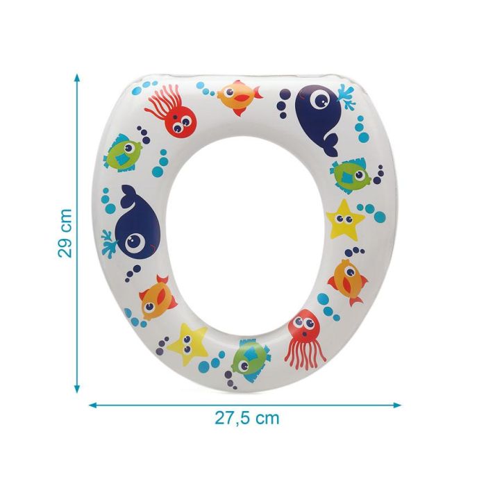 KioKids Reductor de WC Acolchado para Niños +12 Meses - Asiento Inodoro Universal Cómodo e Higiénico - Multicolor 2