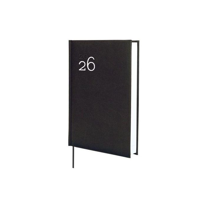 Finocam Y10-140x204 mm Agenda Dynamic Milano 2026 1 Día por Página Tapa Dura Negro