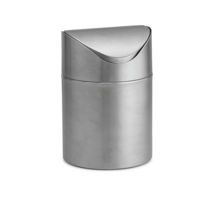TABLECRAFT - WM1/6 - Pack de 6 unidades - Mini papelera 1,3 L - 11,9 x 11,9 x 17,5 cm - Acero inoxidable