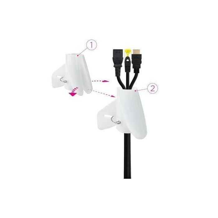 Organizador de Cables NANOCABLE 10.36.0002-W Blanco Plástico 1 Organizador de Cables NANOCABLE 10.36.0002-W Blanco Plástico 1