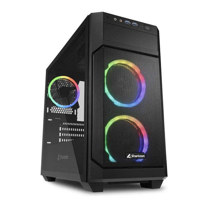 Sharkoon V1000 RGB Black, Micro Torre, PC Gaming, Negro 0 Sharkoon V1000 RGB Black, Micro Torre, PC Gaming, Negro 0