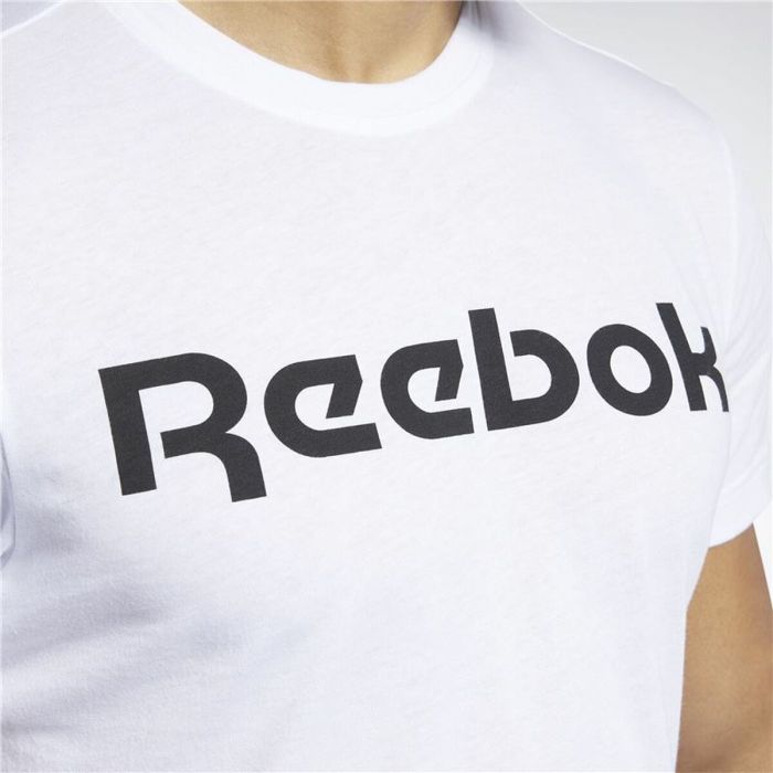 Camiseta de Manga Corta Hombre Reebok Graphic Series Linear Logo Blanco 2XL 3 Camiseta de Manga Corta Hombre Reebok Graphic Series Linear Logo Blanco 2XL 3