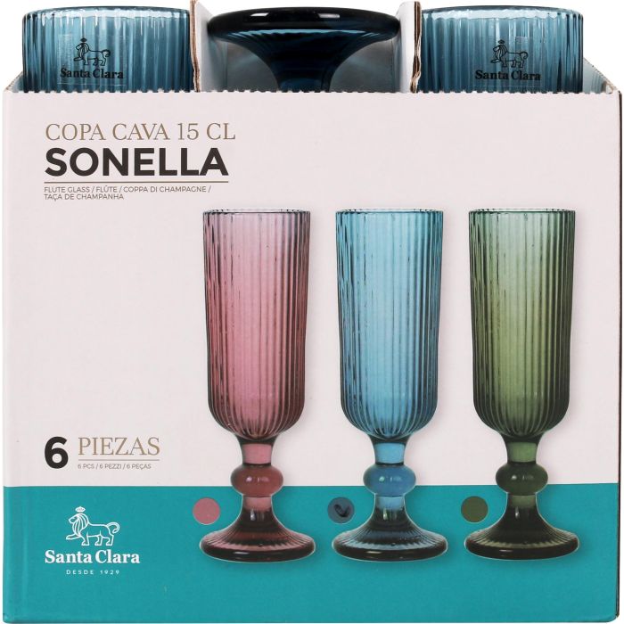 Santa Clara Copa Champagne Sonella 150 cc Azul (36 Unidades) 1