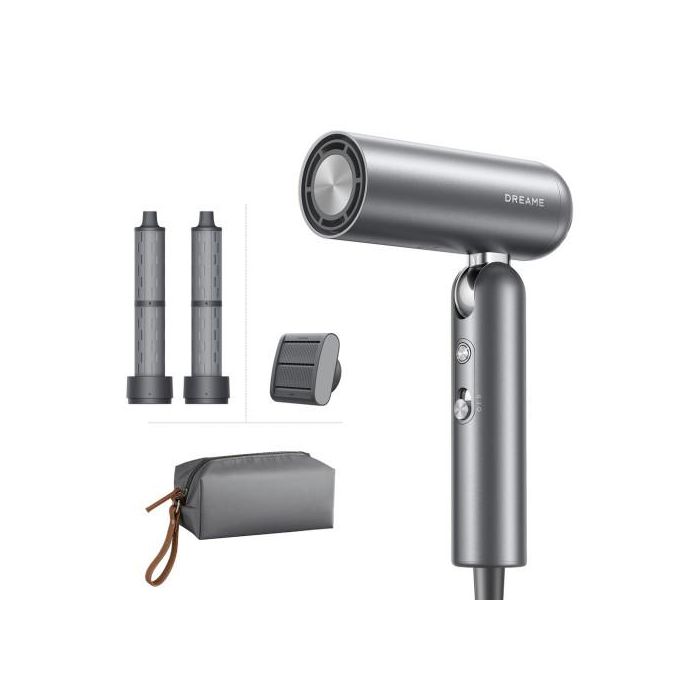 Dreame 010401AA000278 Secador de Pelo Pocket Neo 1300W Gris Iónico Plegable de Viaje 110000 RPM 70 m/s